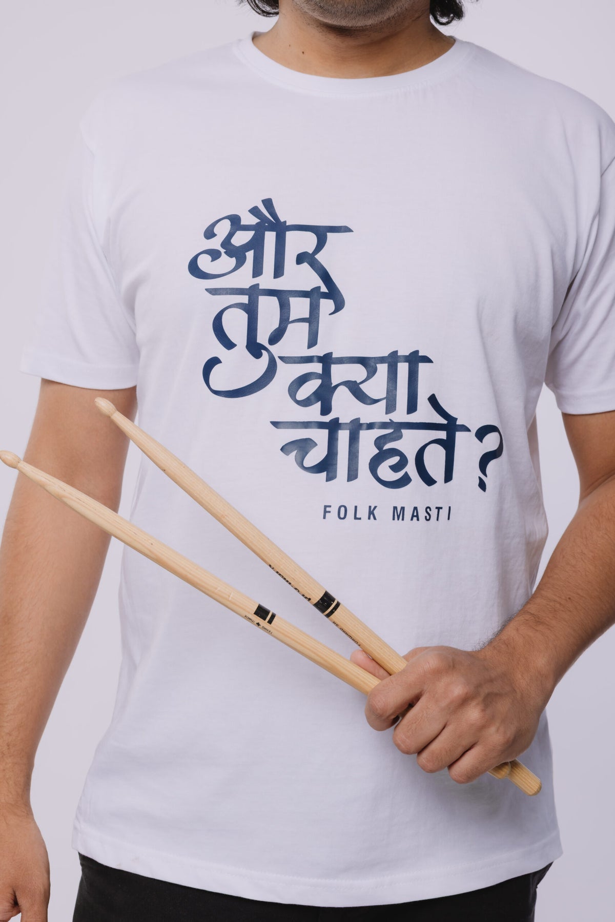 Aur Tum Kya Chahte Folk Masti T-shirt by Pavitra Paapi, view 3