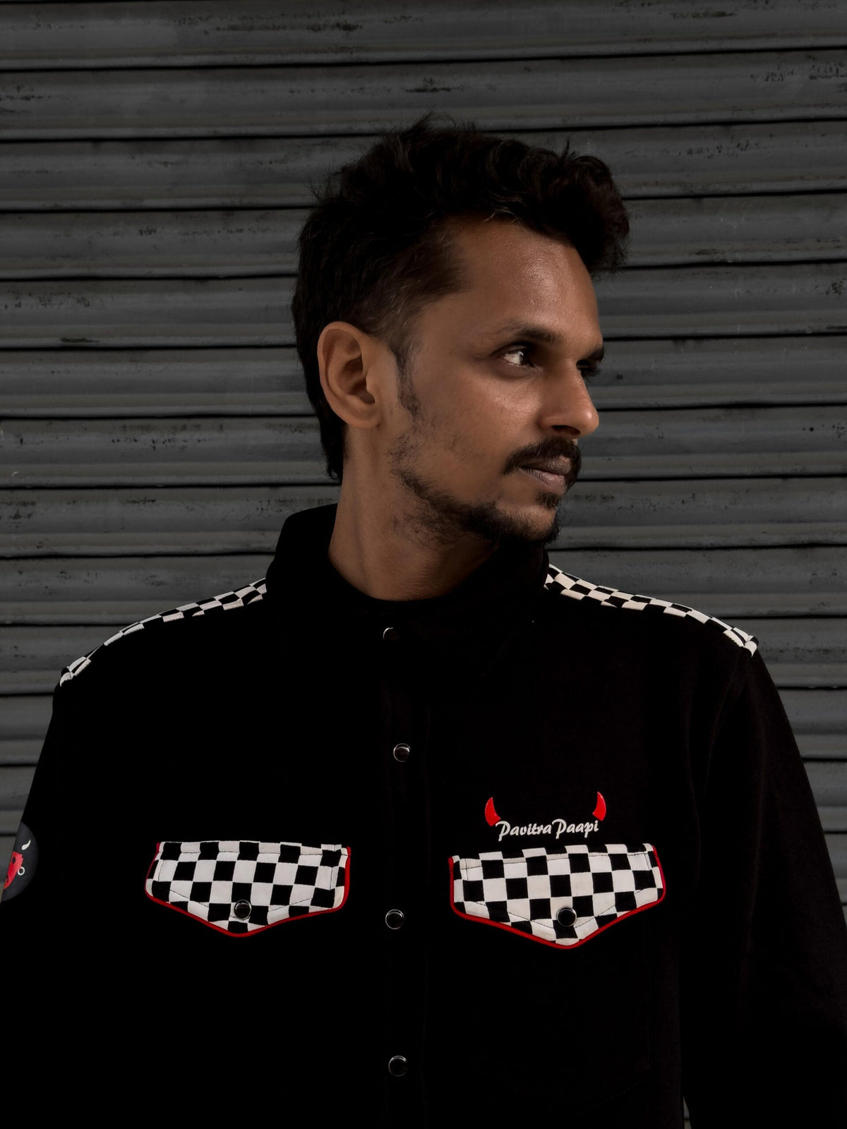 Racing Print jacket by Pavitra Paapi, view 3