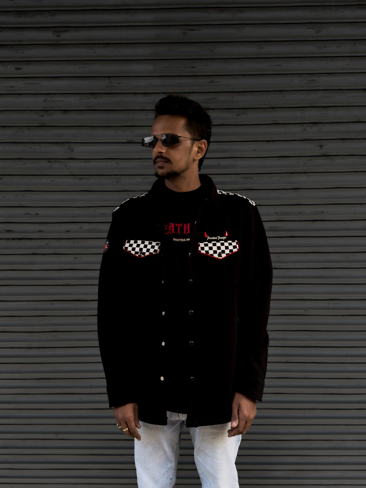 Racing Print jacket by Pavitra Paapi, view 2