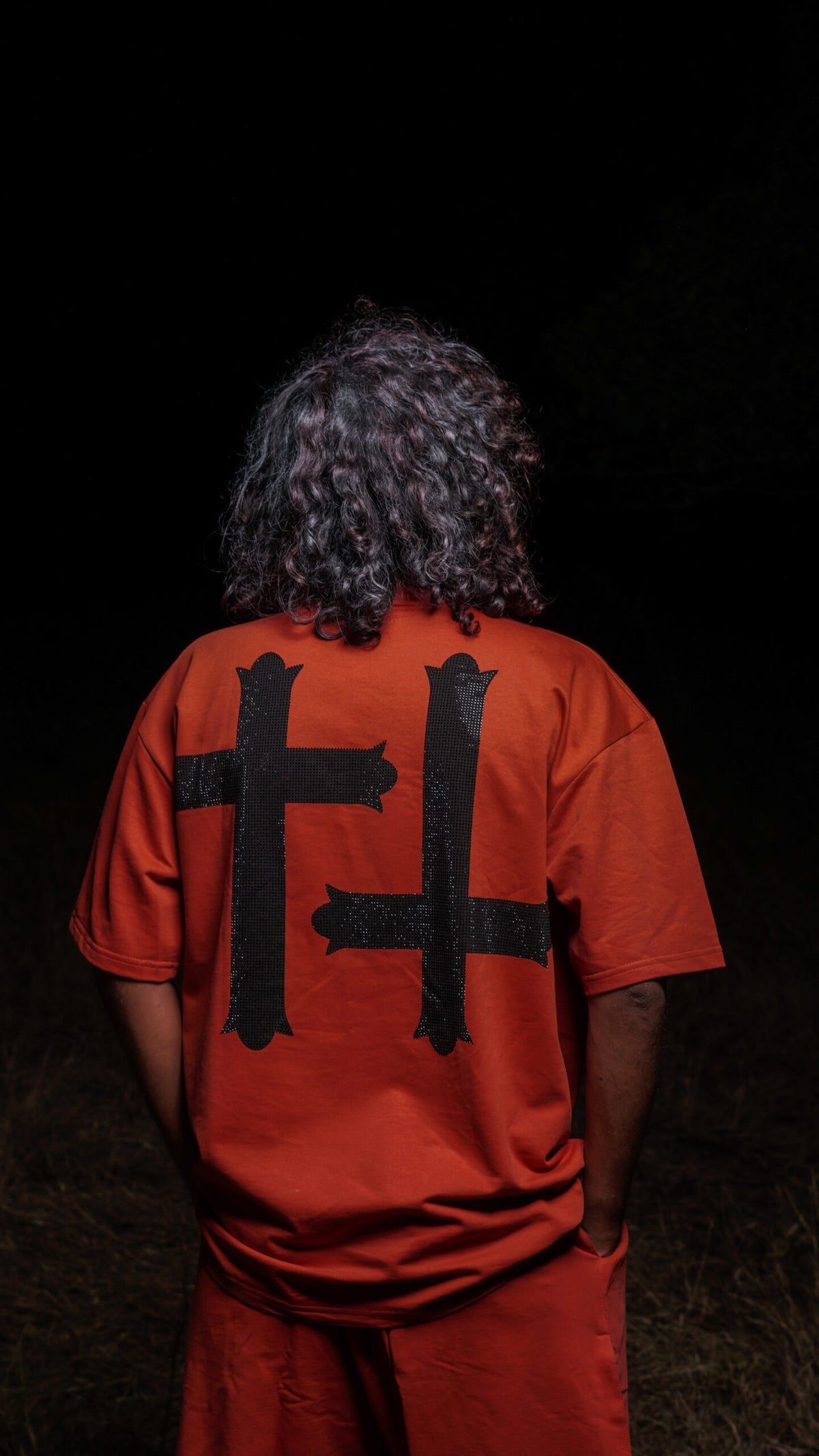 No God No Fear embroidered oversized T-shirt by Pavitra Paapi, view 7