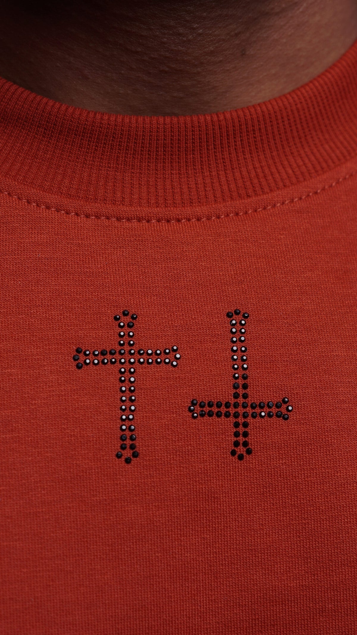 No God No Fear embroidered oversized T-shirt by Pavitra Paapi, view 3